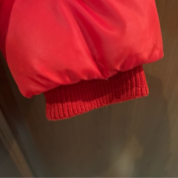 Red Nautica Down-Filled Nylon Winter Jacket with Full Zip and Button Closure - Picture 6 of 7